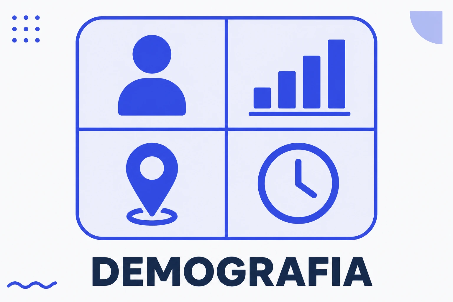 Ilustração da demografia da audiência, com recortes de idade, gênero e cidade