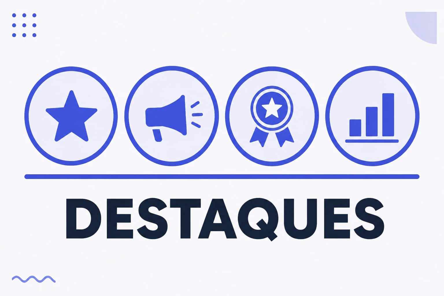 Ilustração dos destaques do Instagram em círculos no topo do perfil