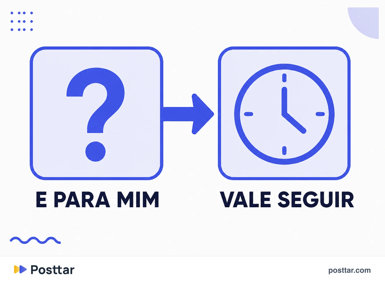 Infográfico das duas decisões em série num vídeo curto