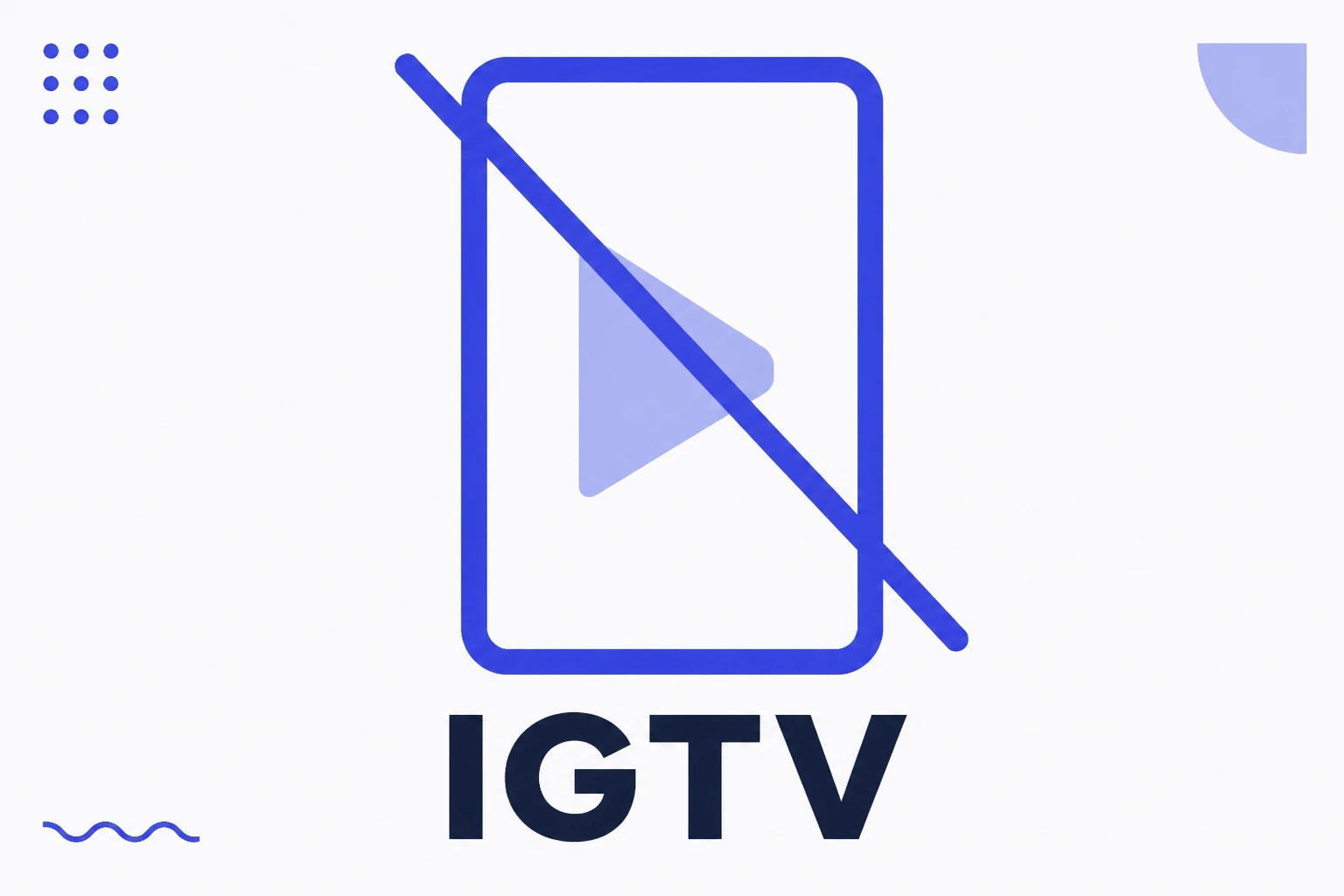 Ilustração do IGTV, formato de vídeo vertical longo aposentado