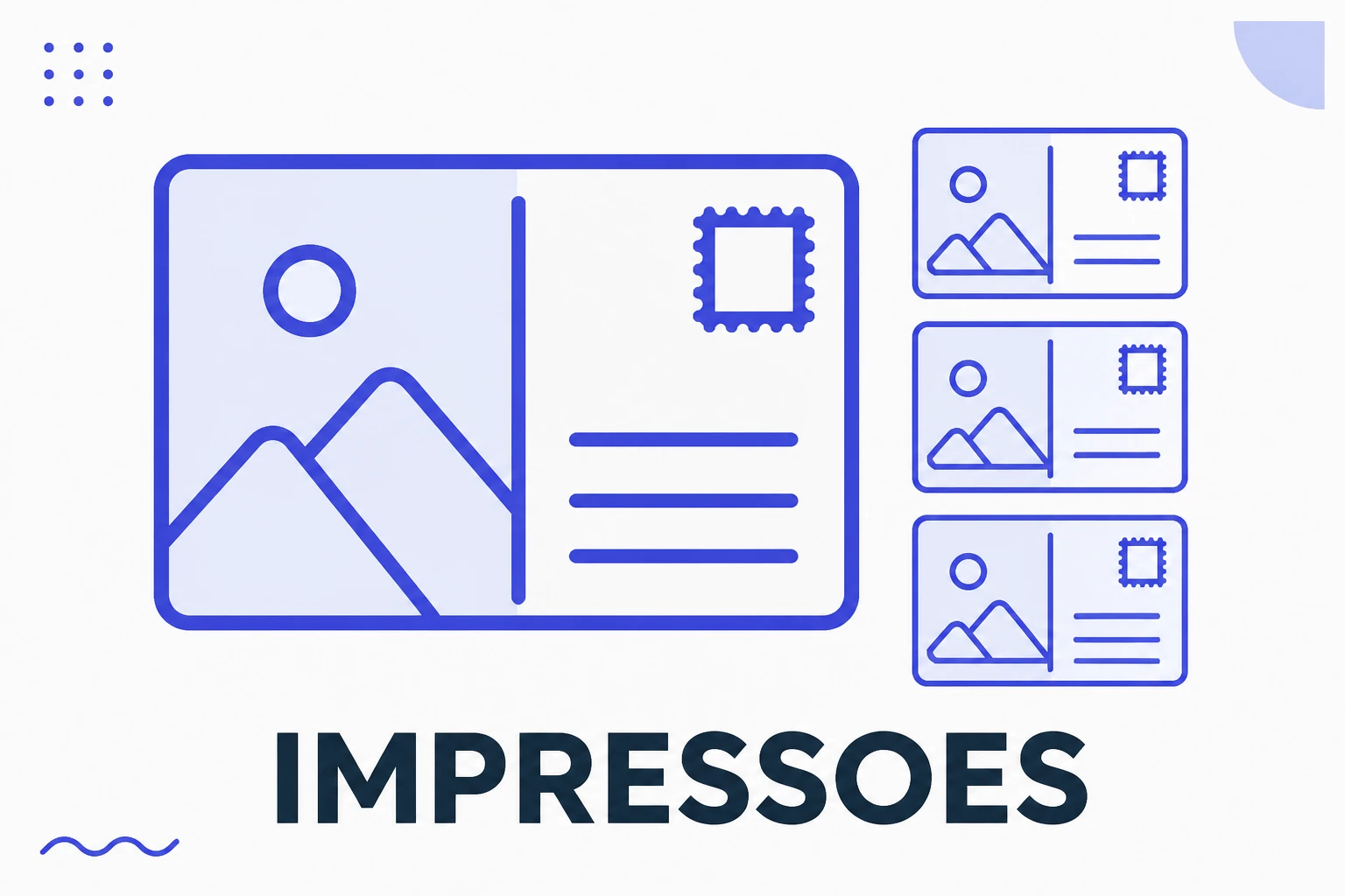 Ilustração de impressões no Instagram, com exibições repetidas de uma publicação