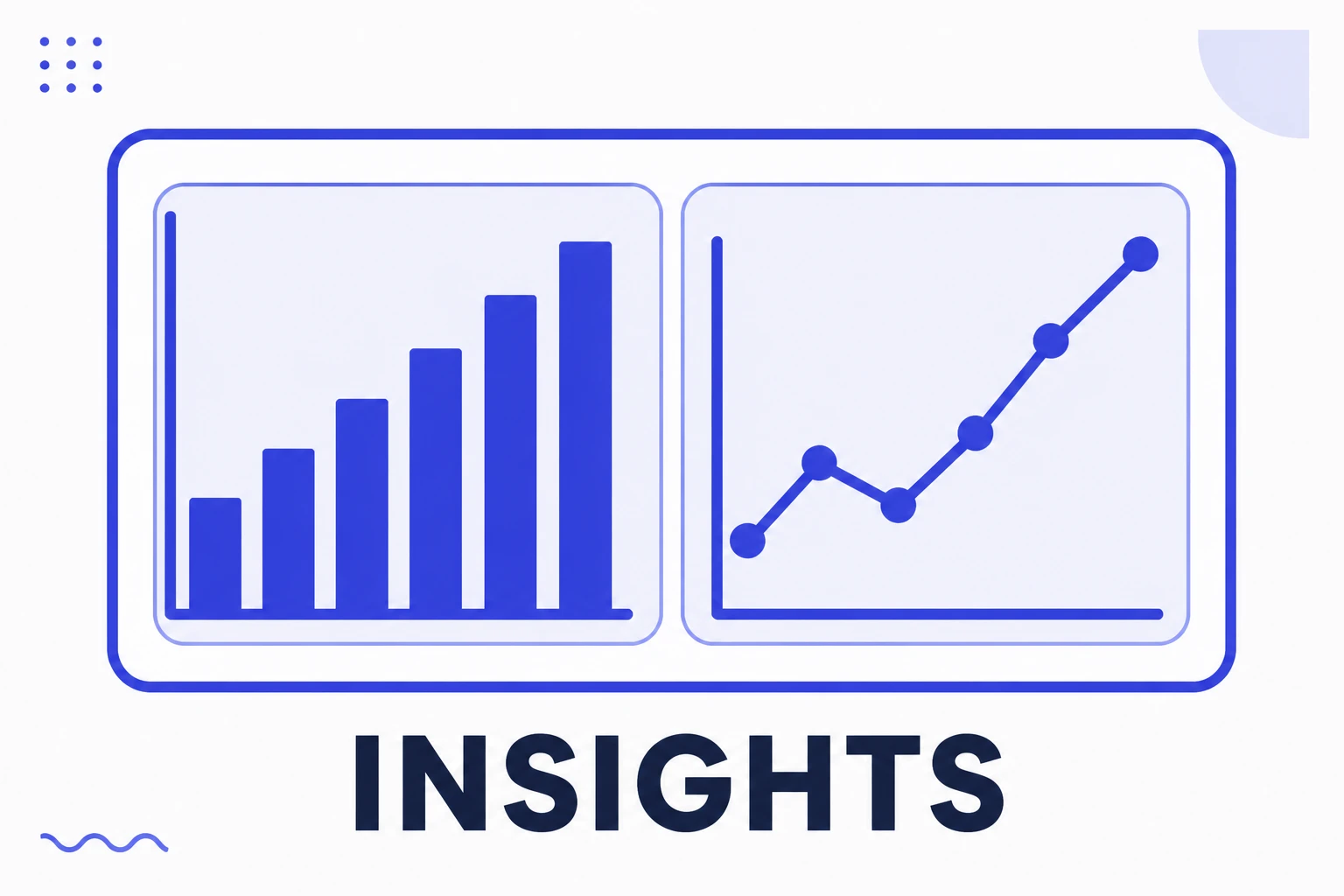 Ilustração do painel de Insights do Instagram com gráficos