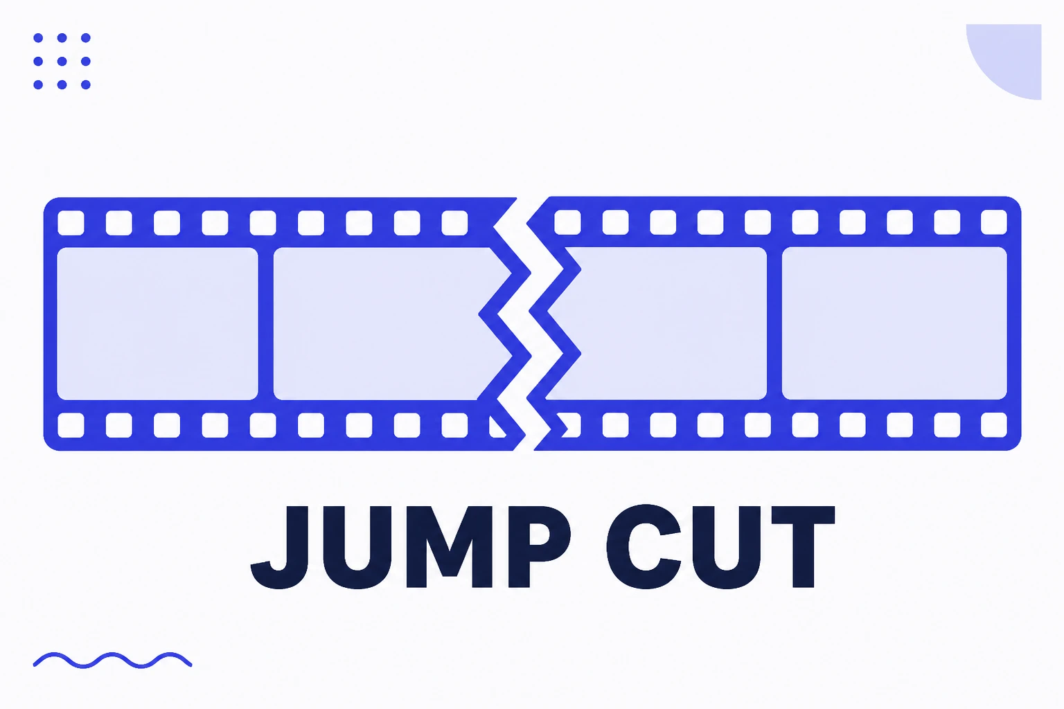 Ilustração de um jump cut com dois trechos emendados
