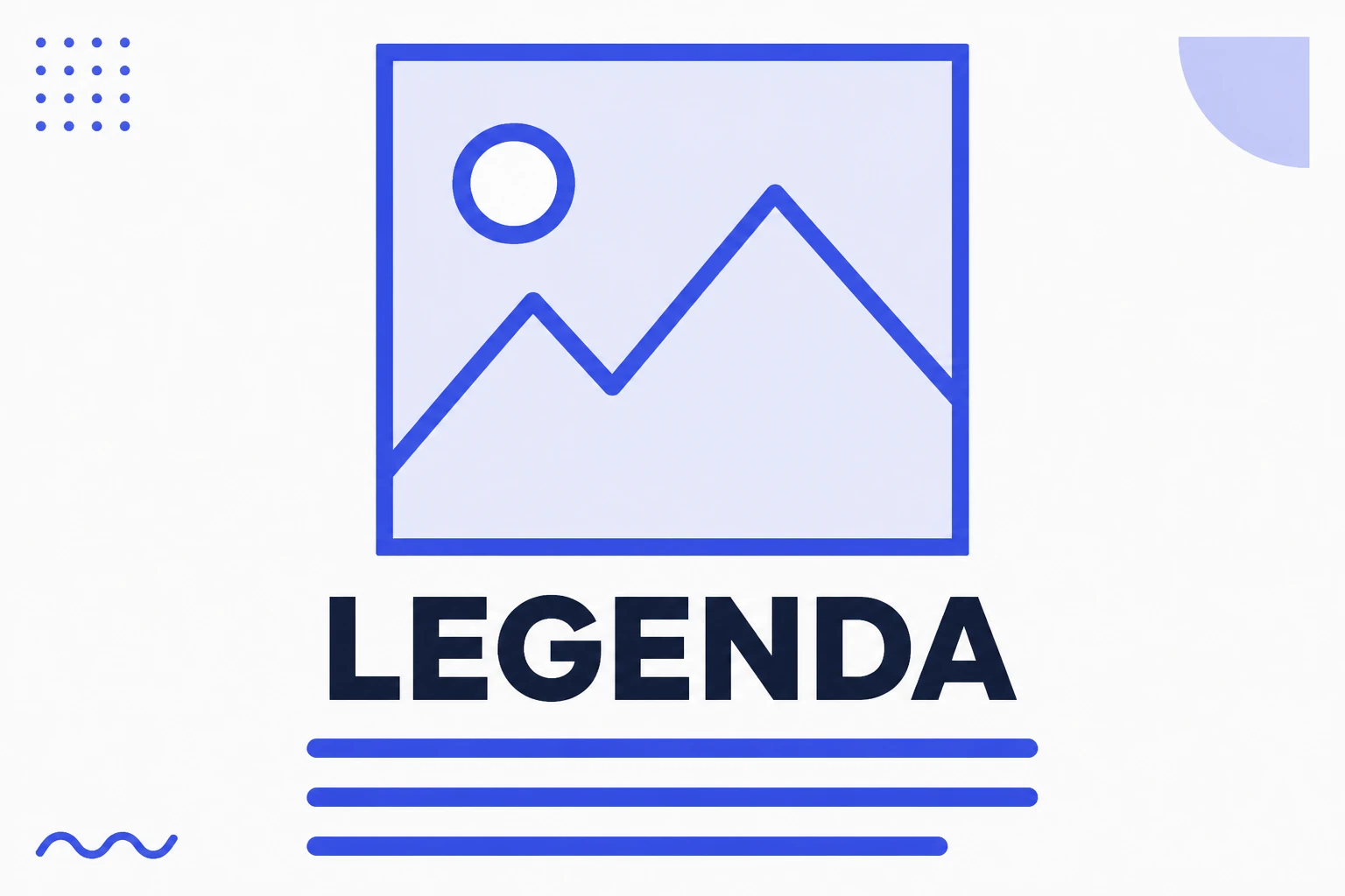 Ilustração de uma legenda de Instagram com linhas de texto