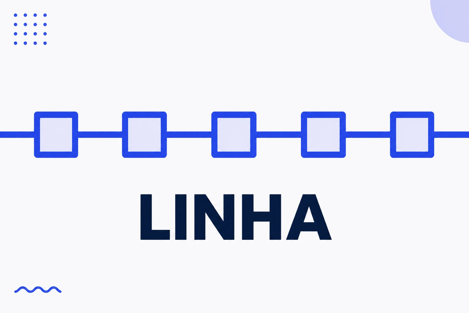 Ilustração de linha editorial como um eixo atravessando peças