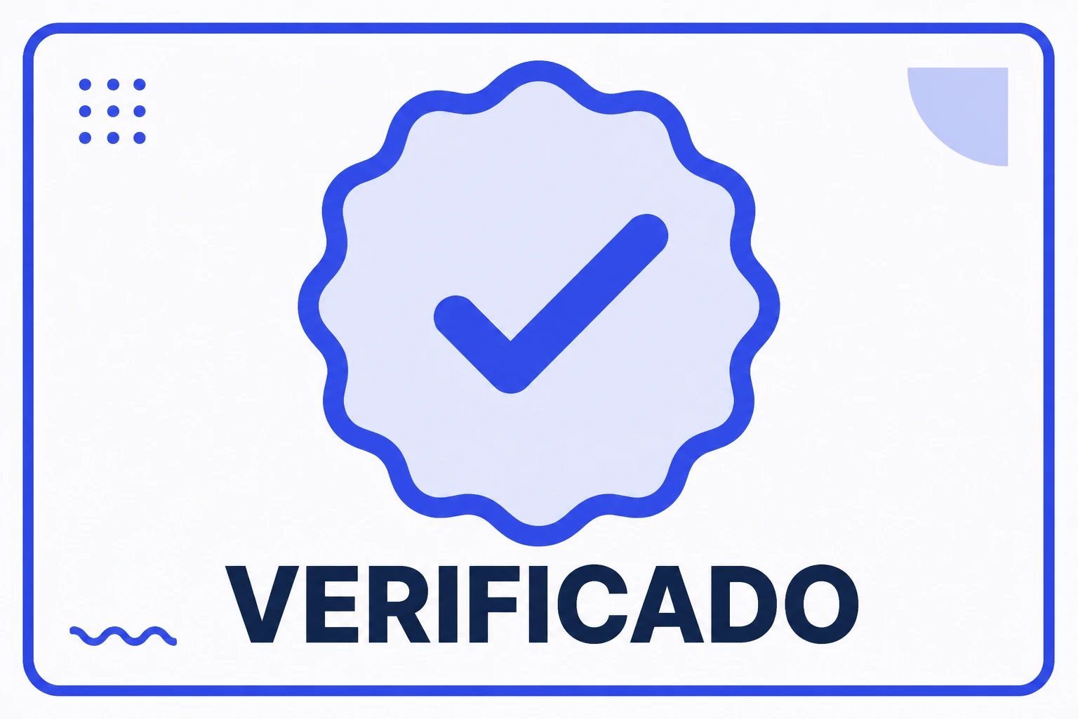 Ilustração do selo de verificação do Meta Verified