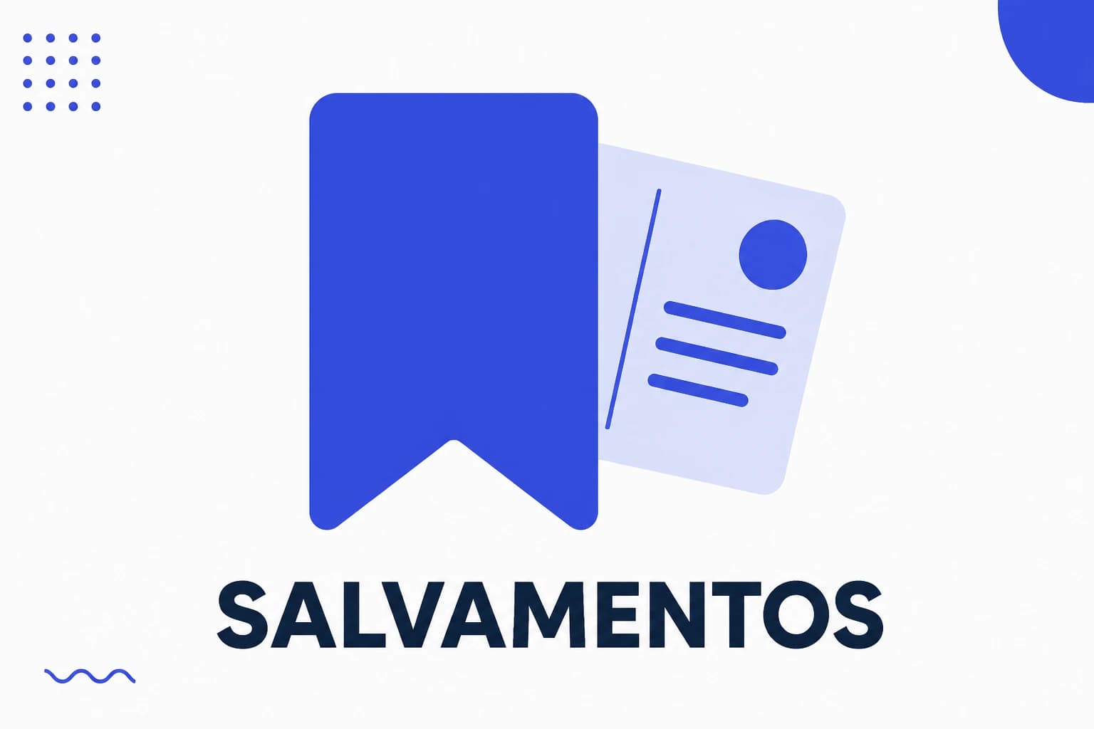 Ilustração de salvamento, com o ícone de marcador e uma publicação arquivada