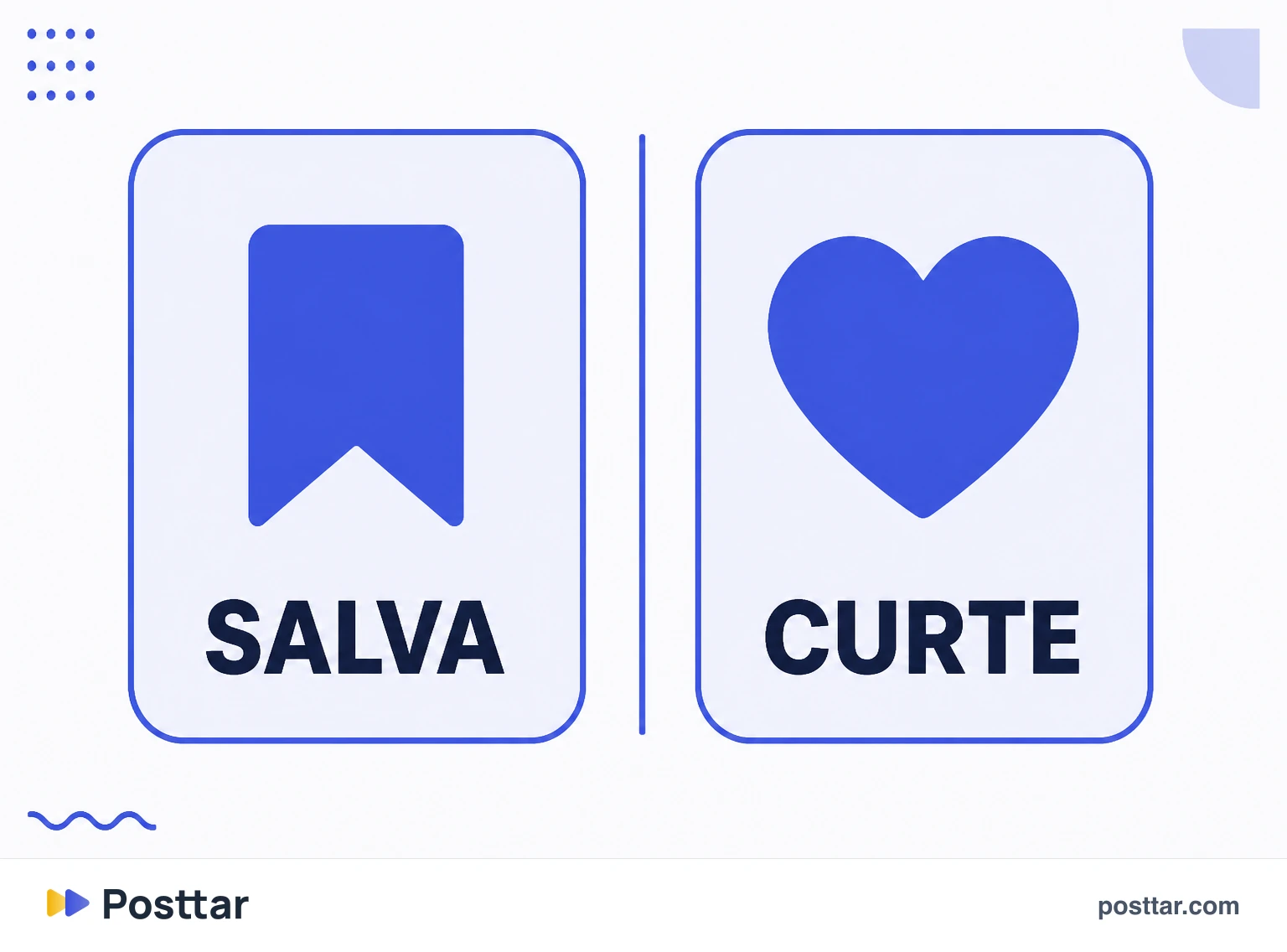Comparação entre conteúdo salvo e conteúdo curtido