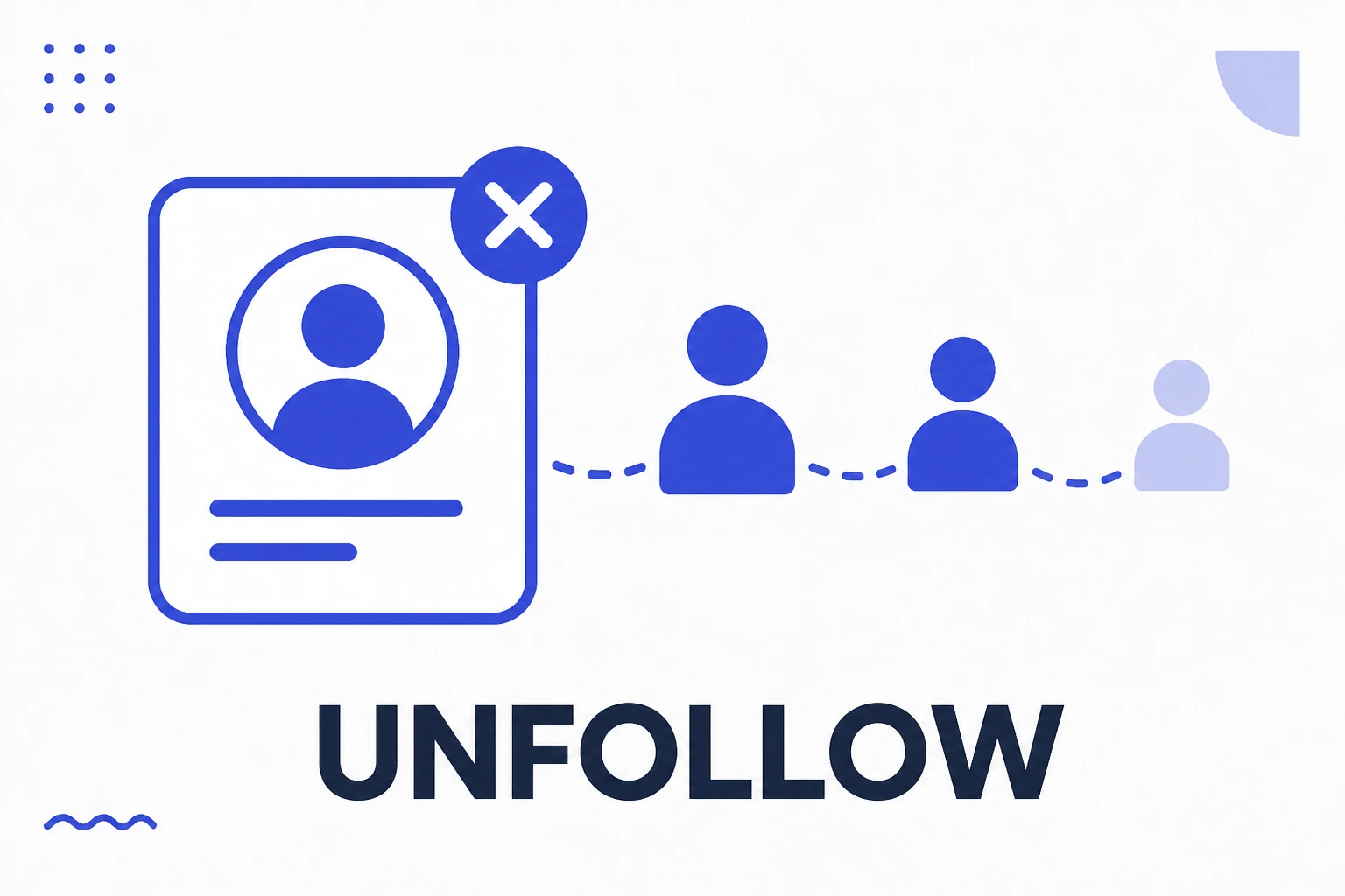 Ilustração de perda de seguidores, com contas saindo de uma base
